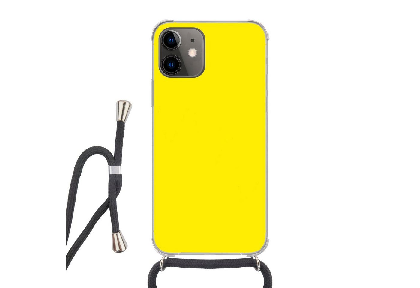 MuchoWow Handyhülle für Apple iPhone 12 Mini Gelb - Zitrone - Neon - Farben, Tragbare Handyhüllen mit Kette zum umhängen, Handykette Handyband MuchoWow Handyhülle für Apple iPhone 12 Mini Gelb - Zitrone - Neon - Farben, Tragbare Handyhüllen mit Kette zum umhängen, Handykette Handyband von MuchoWow
