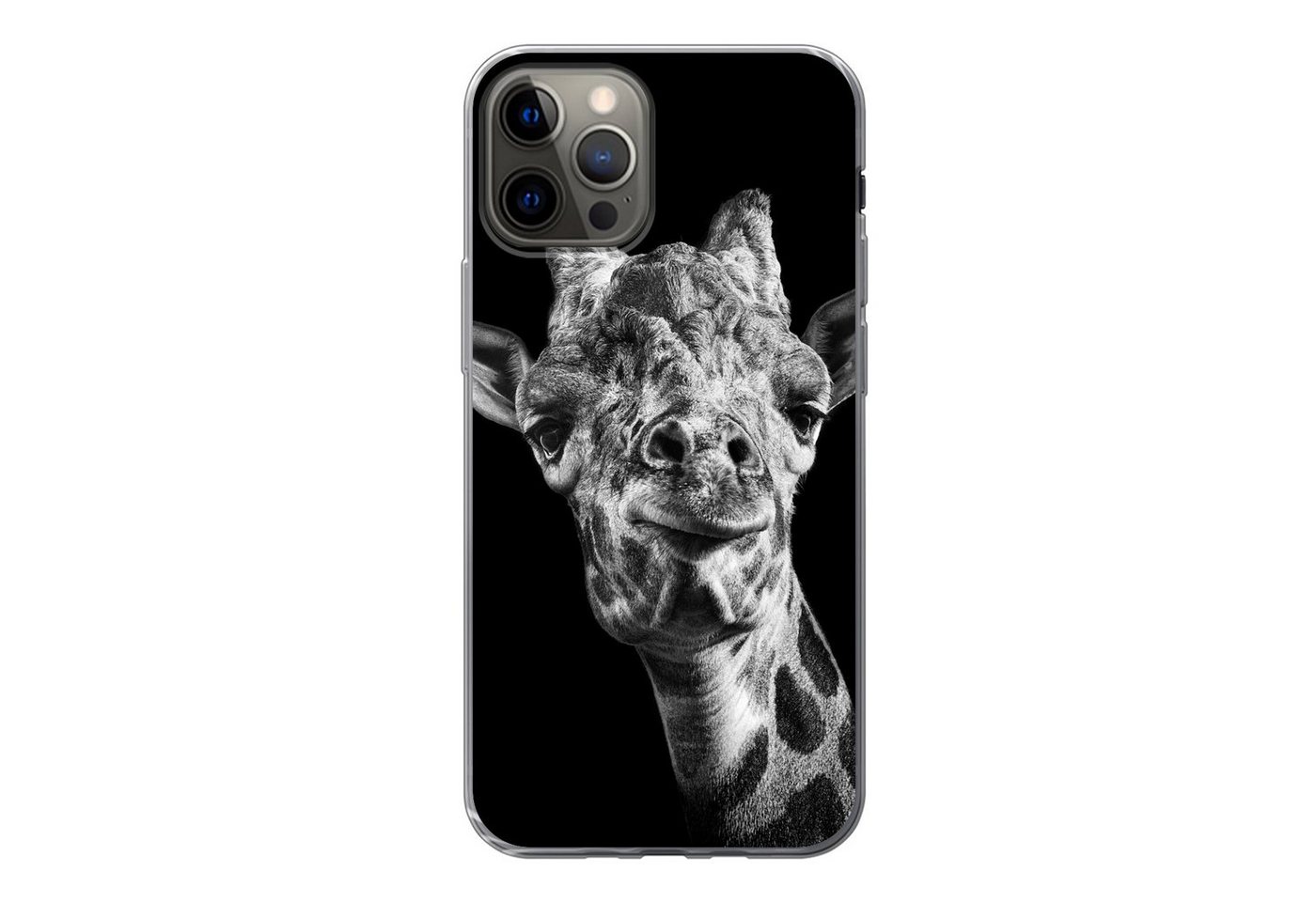 MuchoWow Handyhülle für Apple iPhone 13 Pro Giraffe - Tier - Schwarz - Weiß, Smartphone-Bumper, Print, Handy Schutzhülle Dünn MuchoWow Handyhülle für Apple iPhone 13 Pro Giraffe - Tier - Schwarz - Weiß, Smartphone-Bumper, Print, Handy Schutzhülle Dünn von MuchoWow