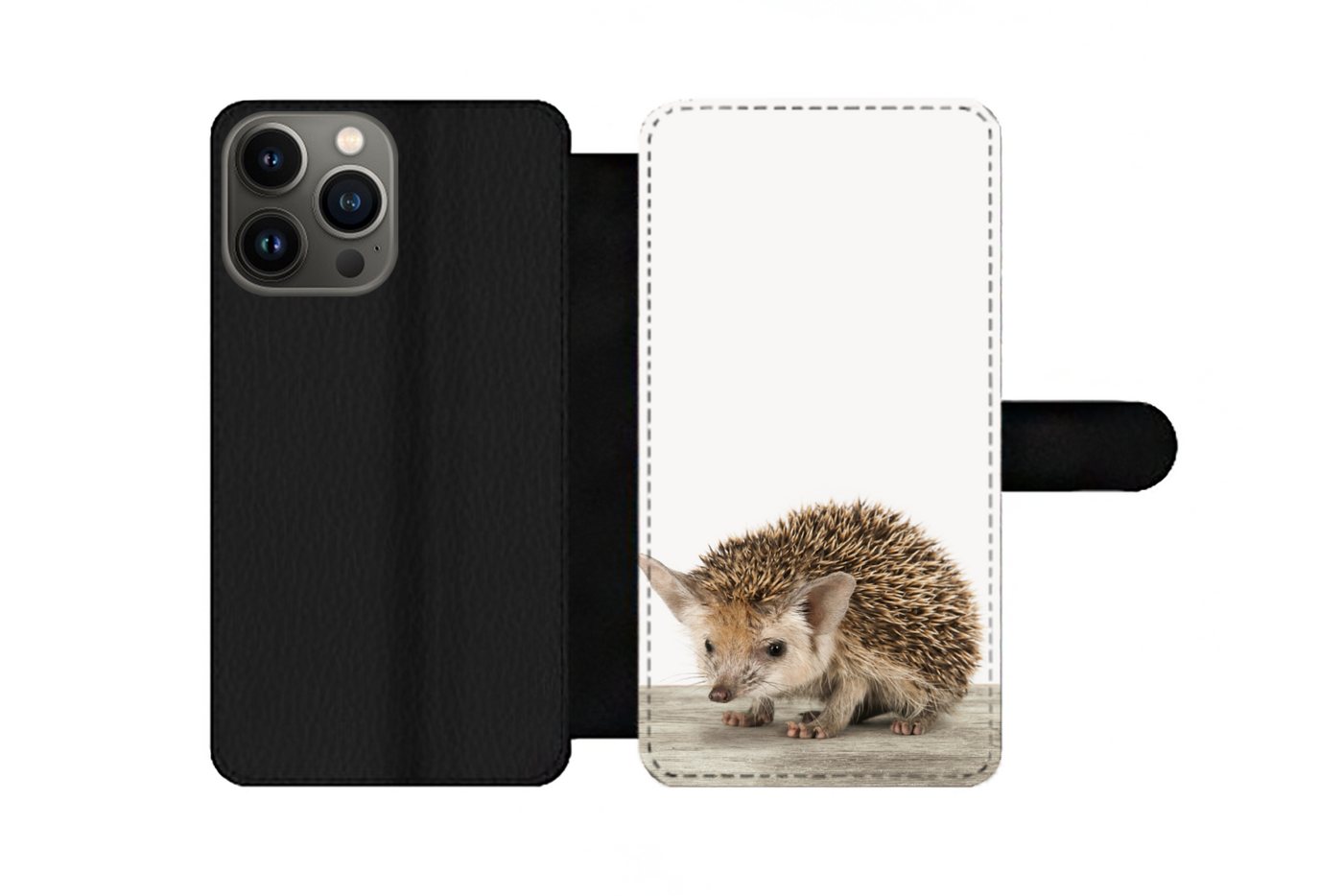 MuchoWow Handyhülle Geeignet für Apple iPhone 13 Pro Igel - Tiere - Jungen - Mädchen, Klapphülle mit Kartenfach, Flip Cover Case, Klapptasche, Handyhülle MuchoWow Handyhülle Geeignet für Apple iPhone 13 Pro Igel - Tiere - Jungen - Mädchen, Klapphülle mit Kartenfach, Flip Cover Case, Klapptasche, Handyhülle von MuchoWow