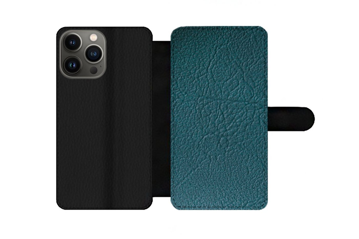 MuchoWow Handyhülle Geeignet für Apple iPhone 13 Pro Leder - Lederoptik - Grün - Blau, Klapphülle mit Kartenfach, Flip Cover Case, Klapptasche, Handyhülle MuchoWow Handyhülle Geeignet für Apple iPhone 13 Pro Leder - Lederoptik - Grün - Blau, Klapphülle mit Kartenfach, Flip Cover Case, Klapptasche, Handyhülle von MuchoWow