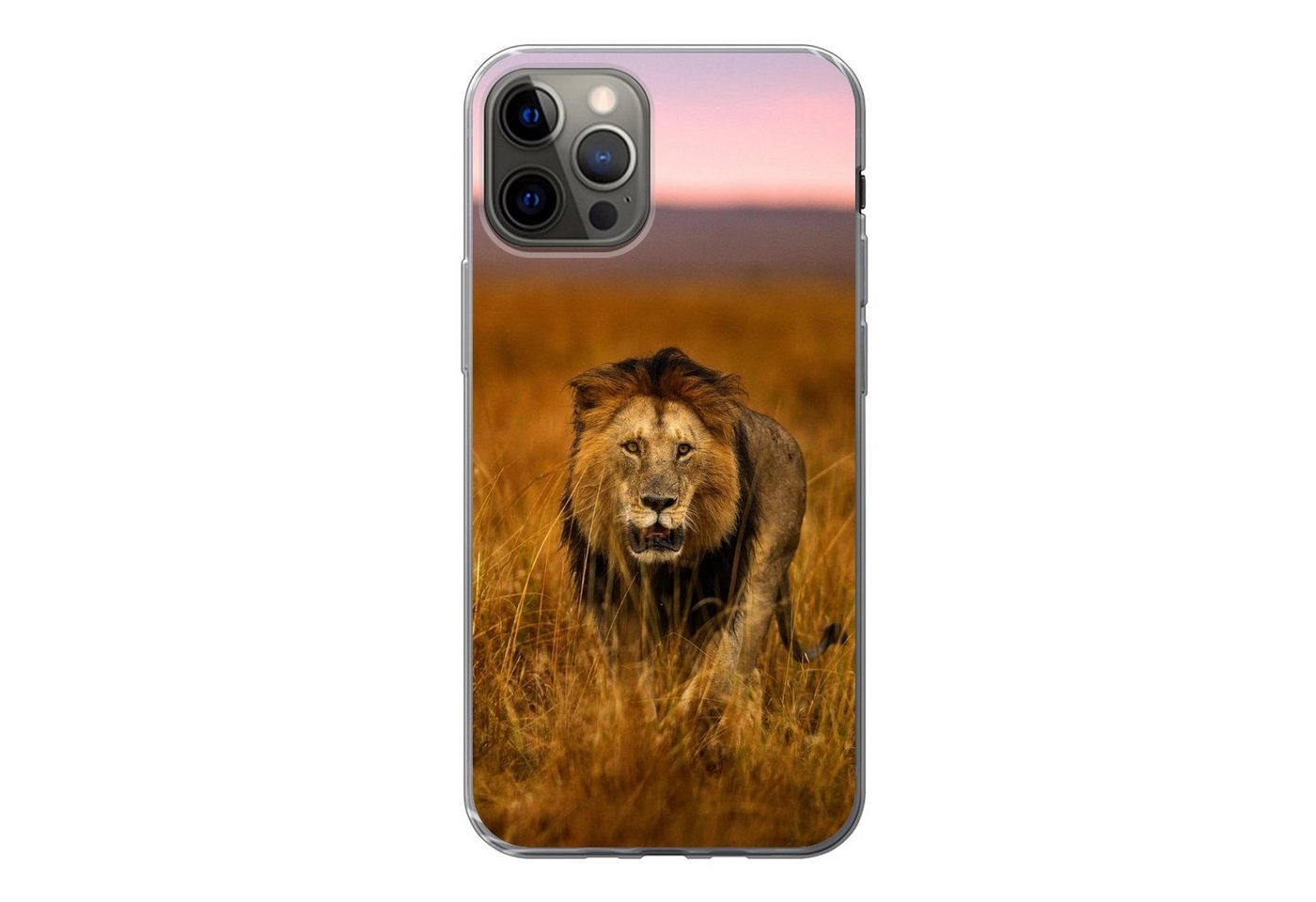 MuchoWow Handyhülle für Apple iPhone 13 Pro Löwe - Savanne - Gras, Smartphone-Bumper, Print, Handy Schutzhülle Dünn MuchoWow Handyhülle für Apple iPhone 13 Pro Löwe - Savanne - Gras, Smartphone-Bumper, Print, Handy Schutzhülle Dünn von MuchoWow