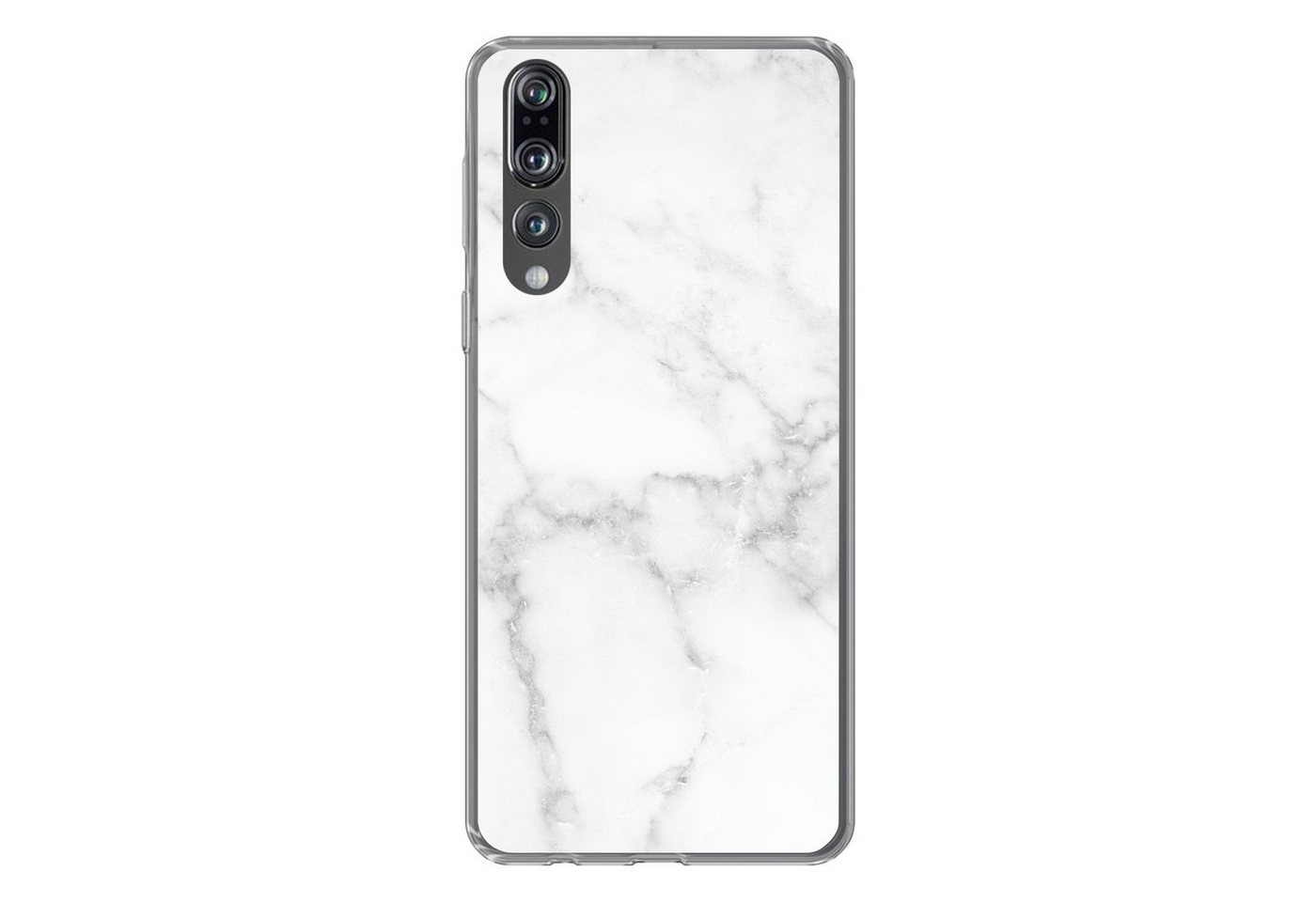 MuchoWow Handyhülle Marmor - Weiß - Grau - Luxus - Marmoroptik - Stein, Handyhülle Huawei P20 Pro, Handy Case, Silikon, Bumper Case von MuchoWow