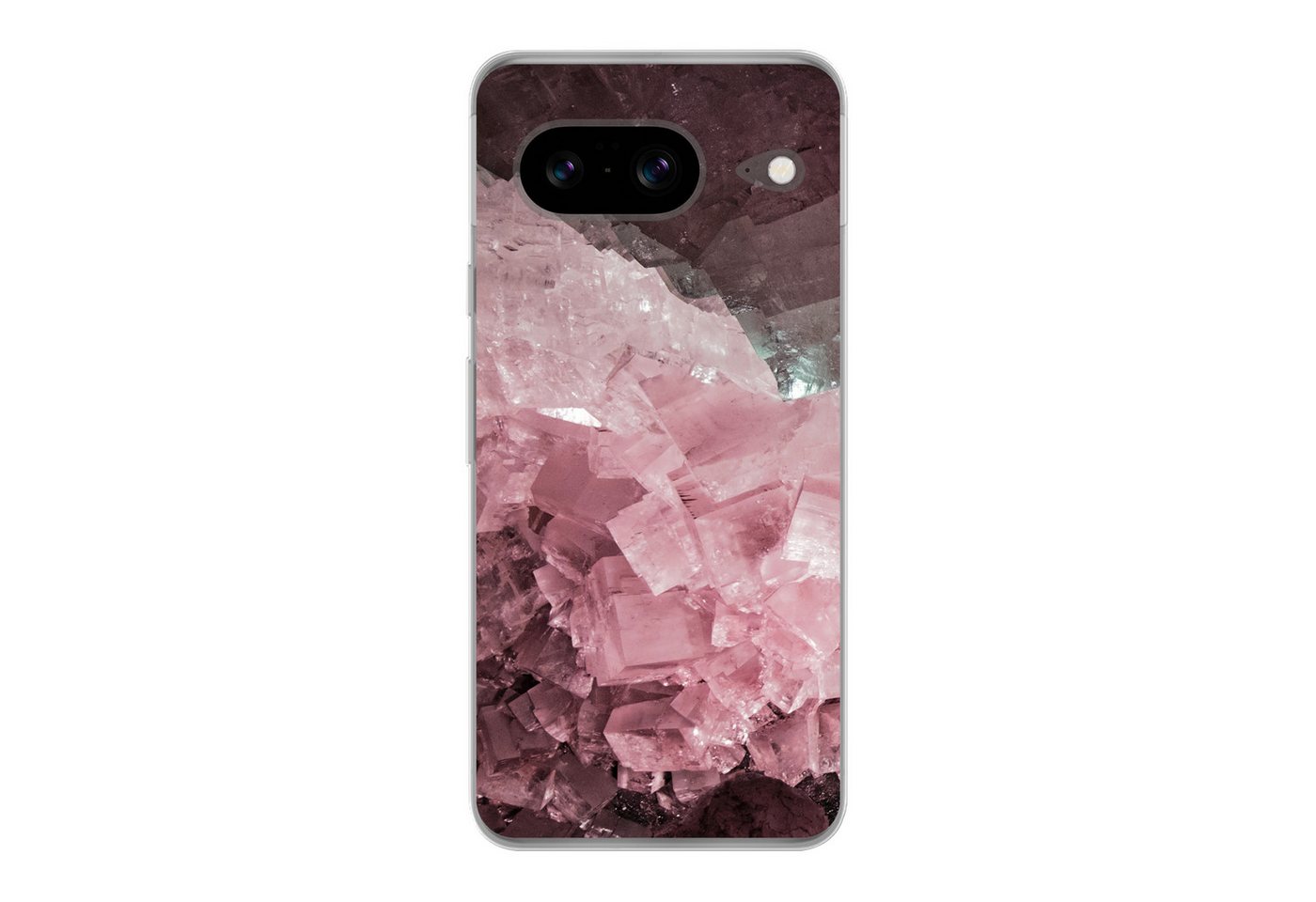 MuchoWow Handyhülle für Google Pixel 8 Naturstein - Rosa - Kristall, Handy Case, Silikon, Bumper Case Dünn MuchoWow Handyhülle für Google Pixel 8 Naturstein - Rosa - Kristall, Handy Case, Silikon, Bumper Case Dünn von MuchoWow
