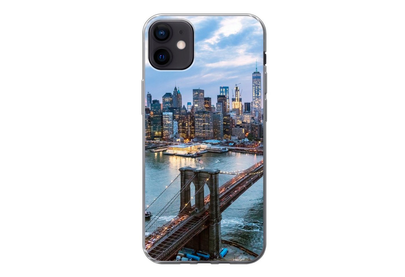 MuchoWow Handyhülle für Apple iPhone 12 Mini New York - Brooklyn Bridge - Boot, Smartphone-Bumper, Print, Handy Schutzhülle Dünn MuchoWow Handyhülle für Apple iPhone 12 Mini New York - Brooklyn Bridge - Boot, Smartphone-Bumper, Print, Handy Schutzhülle Dünn von MuchoWow