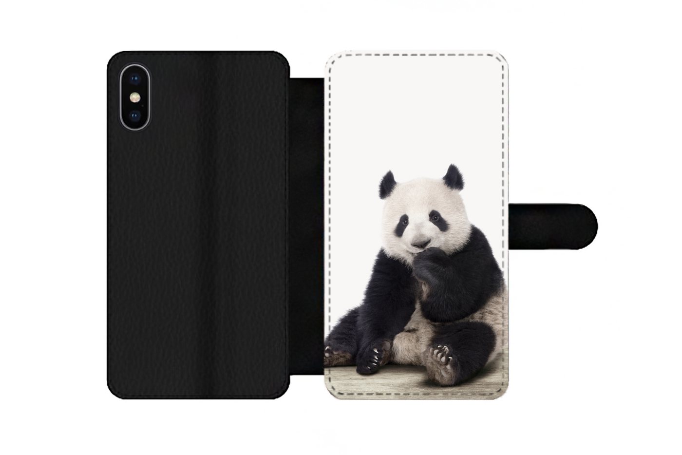 MuchoWow Handyhülle Panda - Tiere - Jungen - Mädchen - Pandabär, Handyhülle Telefonhülle Apple iPhone X/10 von MuchoWow