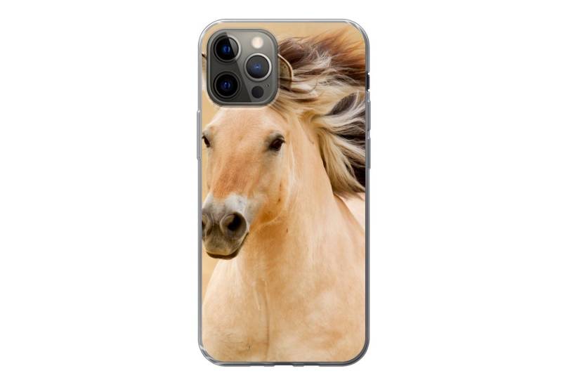 MuchoWow Handyhülle Pferde - Tiere - Mähne - Porträt, Handyhülle Apple iPhone 12 Pro, Smartphone-Bumper, Print, Handy von MuchoWow