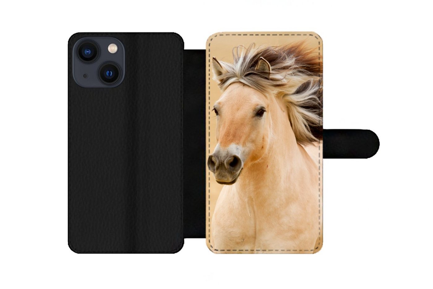MuchoWow Handyhülle Pferde - Tiere - Mähne - Porträt, Handyhülle Telefonhülle Apple iPhone 13 Mini von MuchoWow