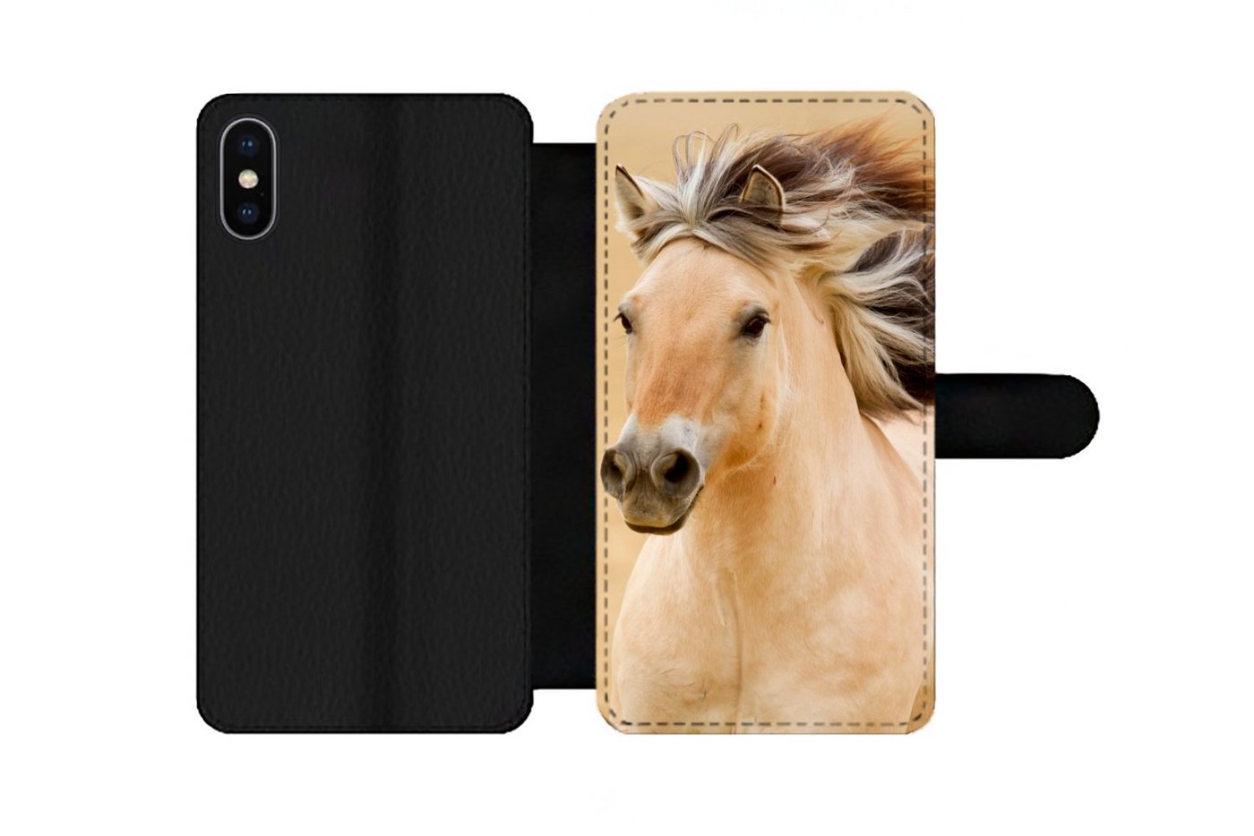 MuchoWow Handyhülle Pferde - Tiere - Mähne - Porträt, Handyhülle Telefonhülle Apple iPhone X/10 von MuchoWow