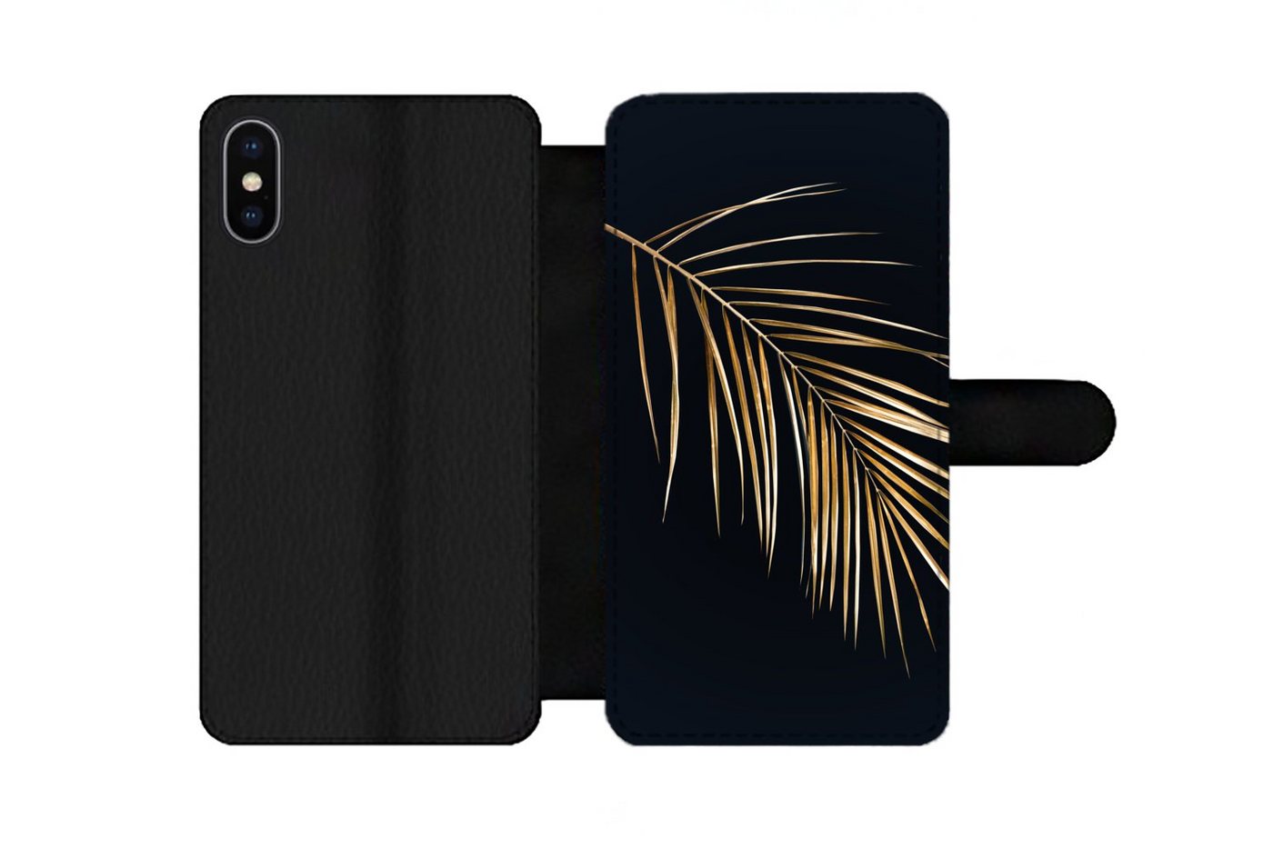 MuchoWow Handyhülle Pflanzen - Gold - Schwarz - Blätter - Luxus MuchoWow Handyhülle Pflanzen - Gold - Schwarz - Blätter - Luxus von MuchoWow