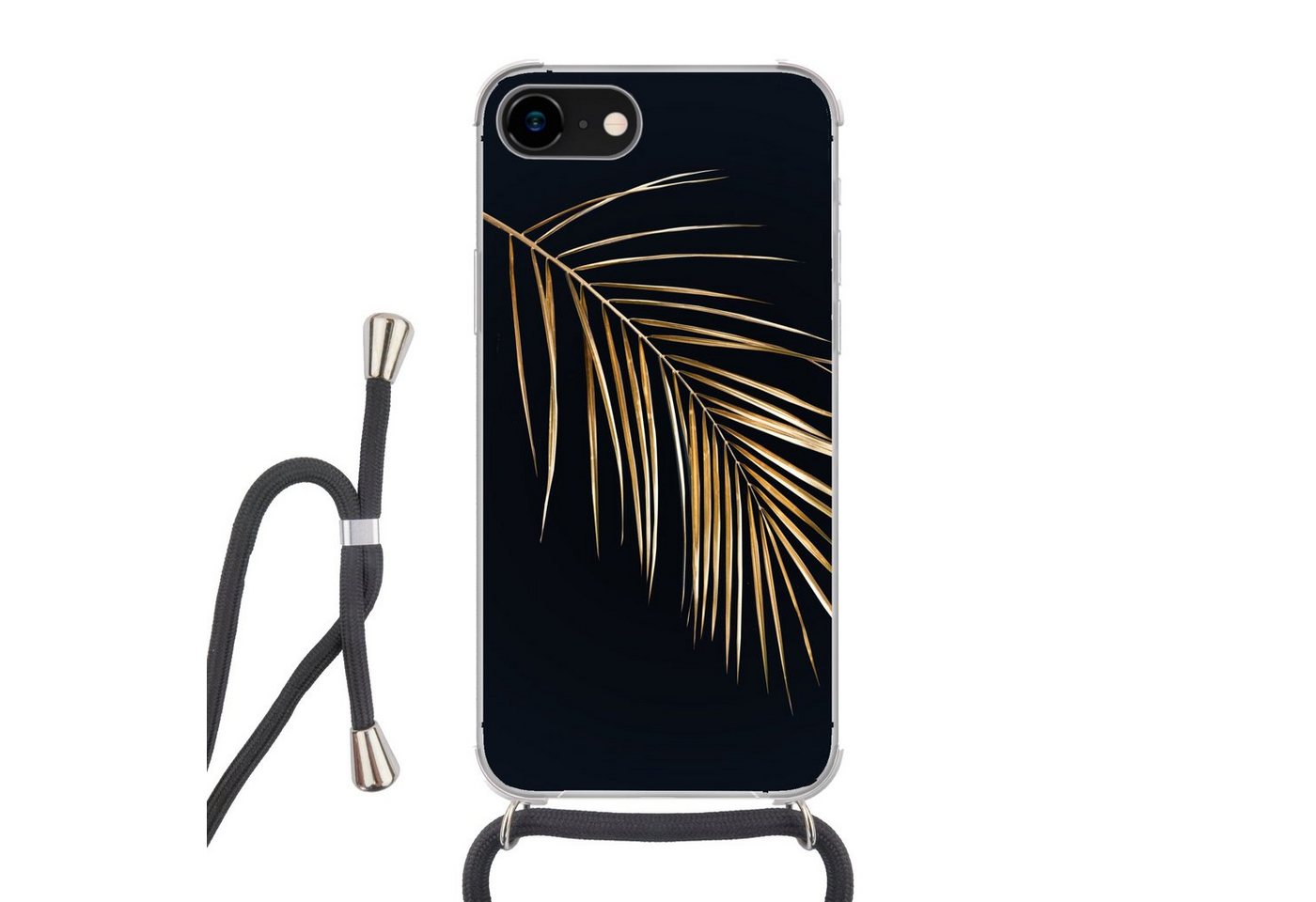 MuchoWow Handyhülle Pflanzen - Gold - Schwarz - Blätter - Luxus MuchoWow Handyhülle Pflanzen - Gold - Schwarz - Blätter - Luxus von MuchoWow