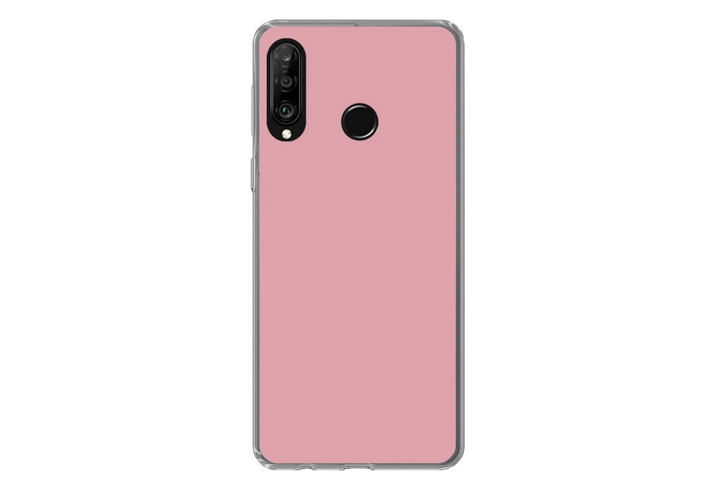 MuchoWow Handyhülle Rosa - Farben - Innenraum - Einfarbig - Farbe, Handyhülle Huawei P30 Lite, Handy Case, Silikon, Bumper Case von MuchoWow