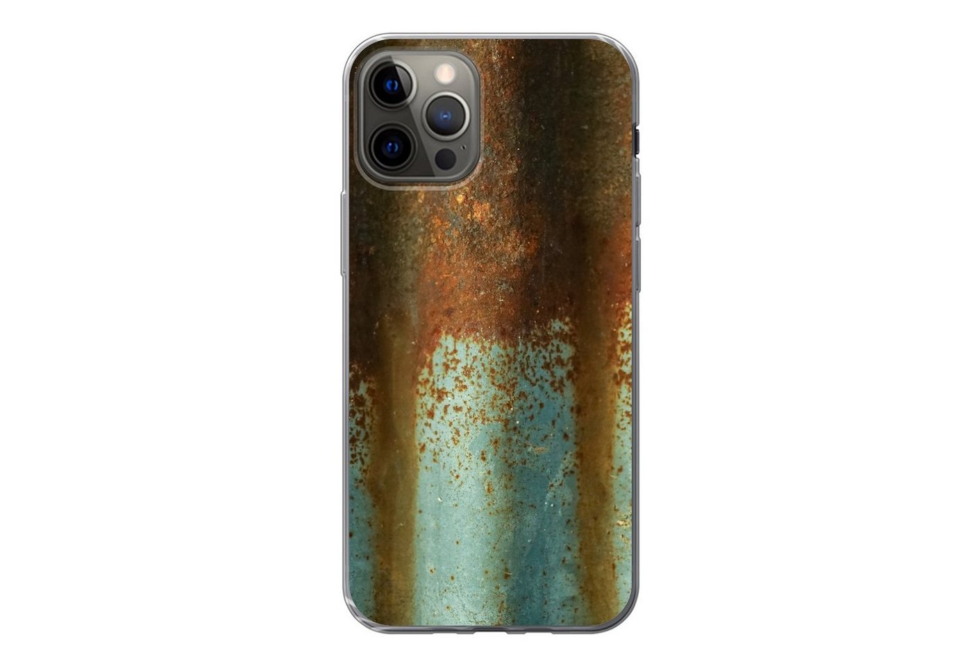 MuchoWow Handyhülle für Apple iPhone 13 Pro Rost - Grau - Riffelblech, Smartphone-Bumper, Print, Handy Schutzhülle Dünn MuchoWow Handyhülle für Apple iPhone 13 Pro Rost - Grau - Riffelblech, Smartphone-Bumper, Print, Handy Schutzhülle Dünn von MuchoWow
