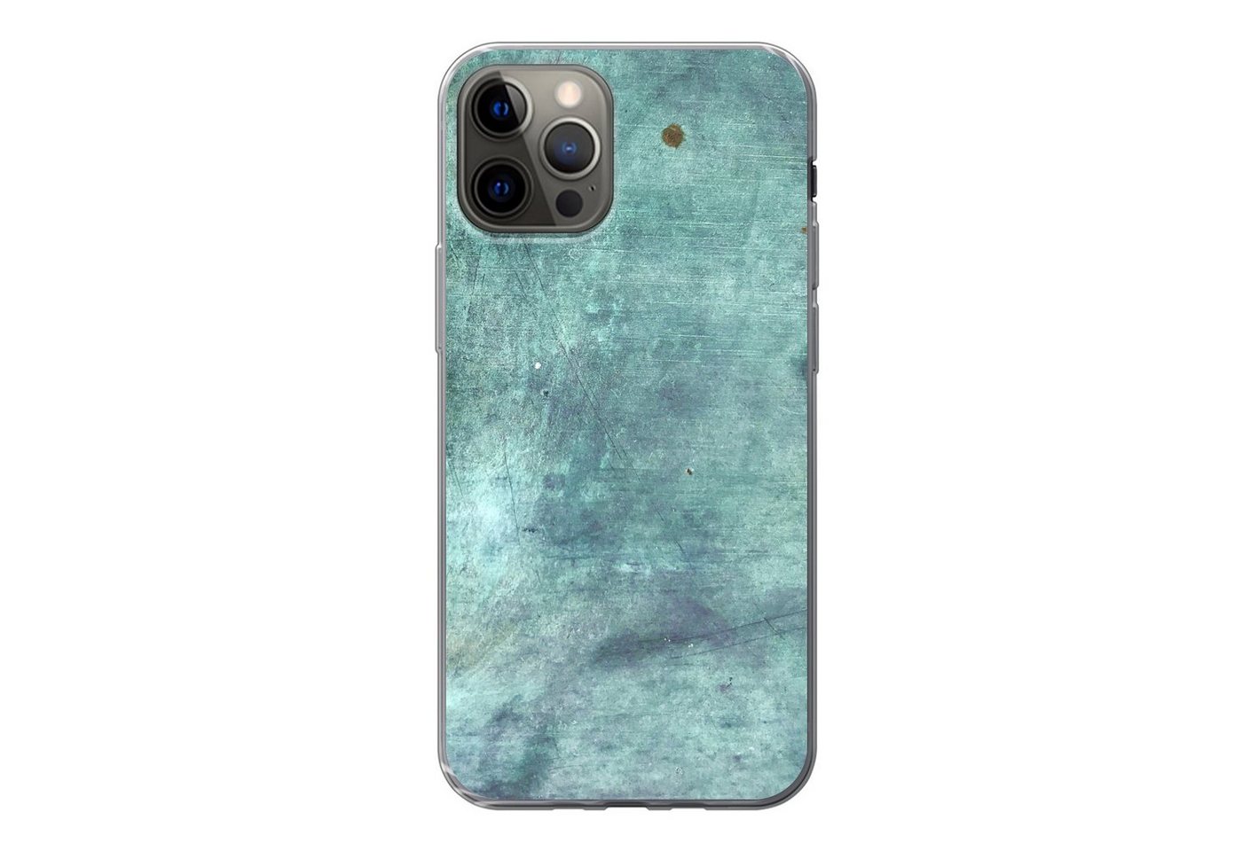 MuchoWow Handyhülle für Apple iPhone 13 Pro Stahlplatte - Blau - Rost, Smartphone-Bumper, Print, Handy Schutzhülle Dünn MuchoWow Handyhülle für Apple iPhone 13 Pro Stahlplatte - Blau - Rost, Smartphone-Bumper, Print, Handy Schutzhülle Dünn von MuchoWow