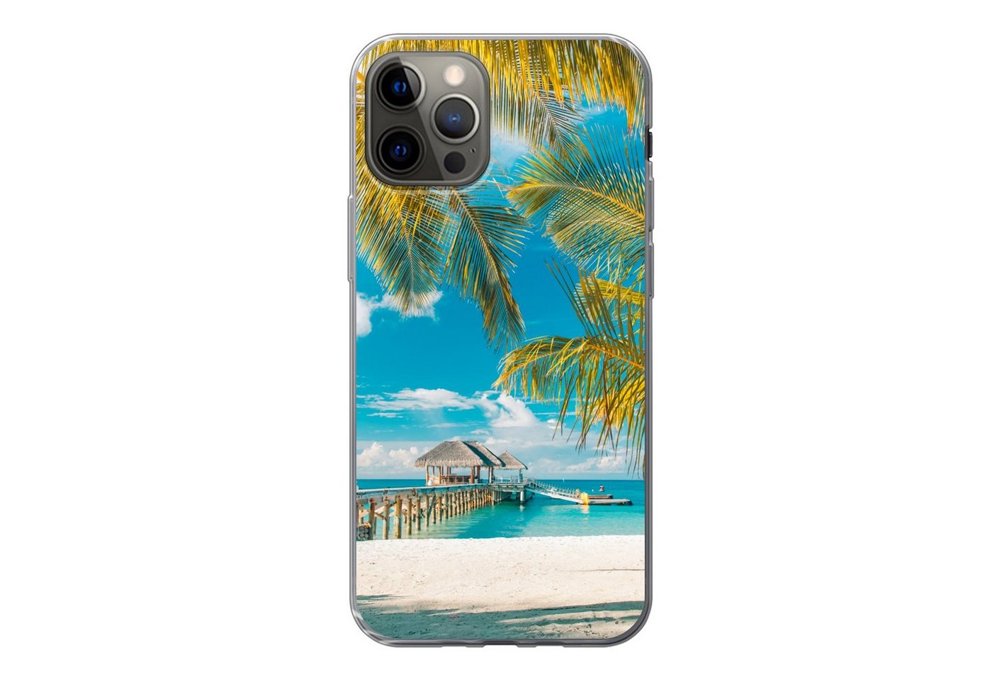 MuchoWow Handyhülle für Apple iPhone 13 Pro Strand - Palme - Meer, Smartphone-Bumper, Print, Handy Schutzhülle Dünn MuchoWow Handyhülle für Apple iPhone 13 Pro Strand - Palme - Meer, Smartphone-Bumper, Print, Handy Schutzhülle Dünn von MuchoWow