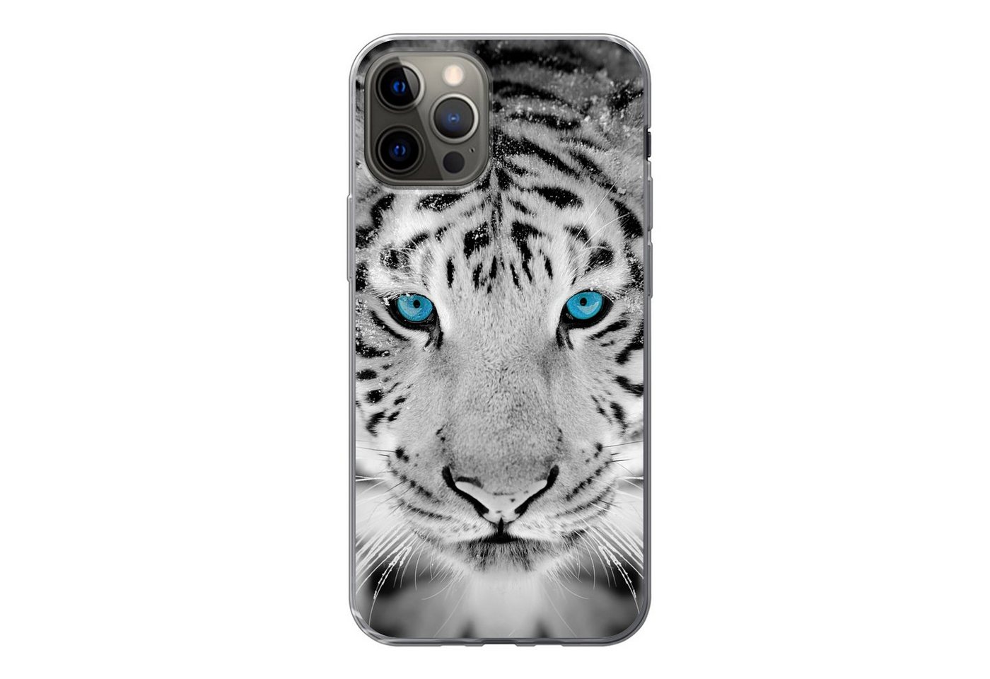 MuchoWow Handyhülle für Apple iPhone 13 Pro Tiere - Tiger - Augen - Blau - Schwarz und wei, Smartphone-Bumper, Print, Handy Schutzhülle Dünn MuchoWow Handyhülle für Apple iPhone 13 Pro Tiere - Tiger - Augen - Blau - Schwarz und wei, Smartphone-Bumper, Print, Handy Schutzhülle Dünn von MuchoWow