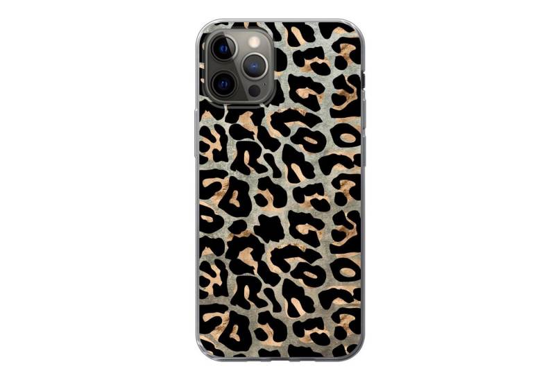 MuchoWow Handyhülle für Apple iPhone 13 Pro Tiermuster - Panther - Braun, Smartphone-Bumper, Print, Handy Schutzhülle Dünn von MuchoWow