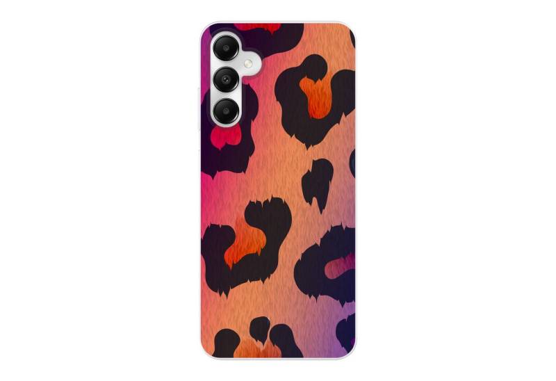 MuchoWow Handyhülle für Samsung Galaxy A05s Pantherdruck - Rosa - Lila - Orange, Smartphone-Bumper, Print, Handy Schutzhülle Dünn von MuchoWow