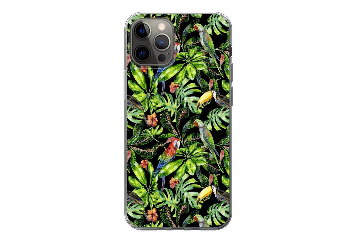 MuchoWow Handyhülle für Apple iPhone 13 Pro Vögel - Tropisch - Muster, Smartphone-Bumper, Print, Handy Schutzhülle Dünn MuchoWow Handyhülle für Apple iPhone 13 Pro Vögel - Tropisch - Muster, Smartphone-Bumper, Print, Handy Schutzhülle Dünn von MuchoWow