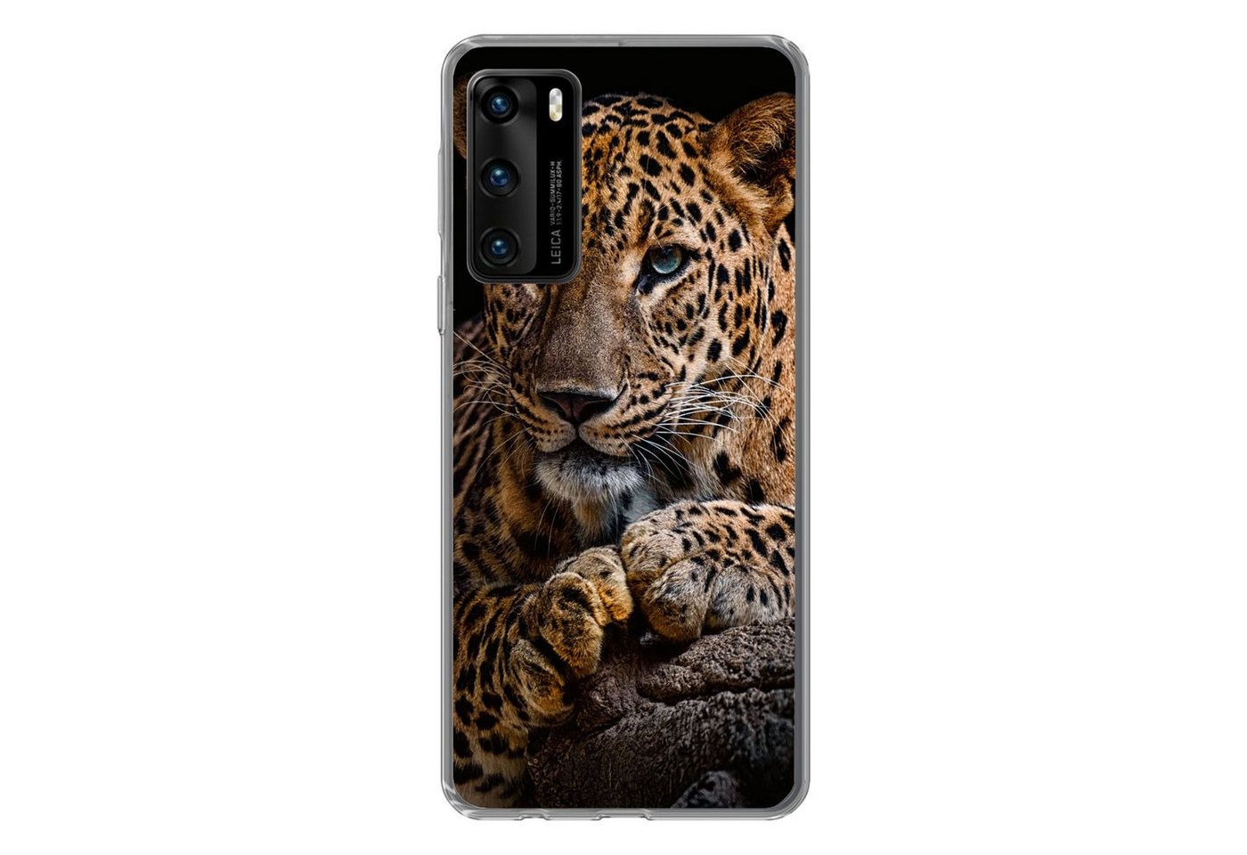 MuchoWow Handyhülle Wildtiere - Panther - Porträt - Schwarz - Tiere, Handyhülle Huawei P40, Handy Case, Silikon, Bumper Case von MuchoWow