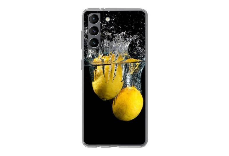 MuchoWow Handyhülle Zitrone - Frucht - Stilleben - Wasser - Gelb, Phone Case, Handyhülle Samsung Galaxy S21, Silikon, Schutzhülle von MuchoWow