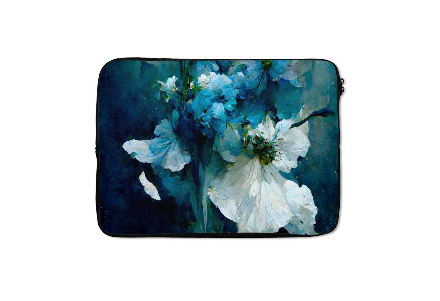 MuchoWow Laptop-Hülle Blumen - Blumenstrauß - Farbe - Blau 13.3 Zoll, Laptopsleeve, weiches Innenfutter zum Schutz Kratzern, Laptoptasche von MuchoWow