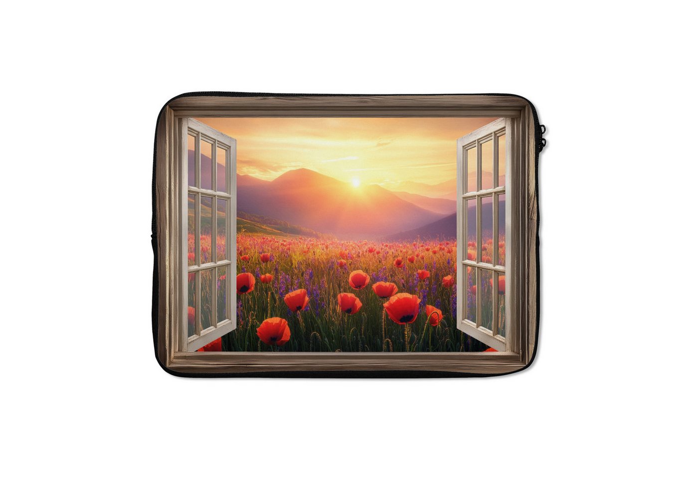 MuchoWow Laptop-Hülle Durchsichtig - Mohnblumen - Blumen - Rot - Offenes Fenster 13.3 Zoll, Laptopsleeve, weiches Innenfutter zum Schutz Kratzern, Laptoptasche MuchoWow Laptop-Hülle Durchsichtig - Mohnblumen - Blumen - Rot - Offenes Fenster 13.3 Zoll, Laptopsleeve, weiches Innenfutter zum Schutz Kratzern, Laptoptasche von MuchoWow