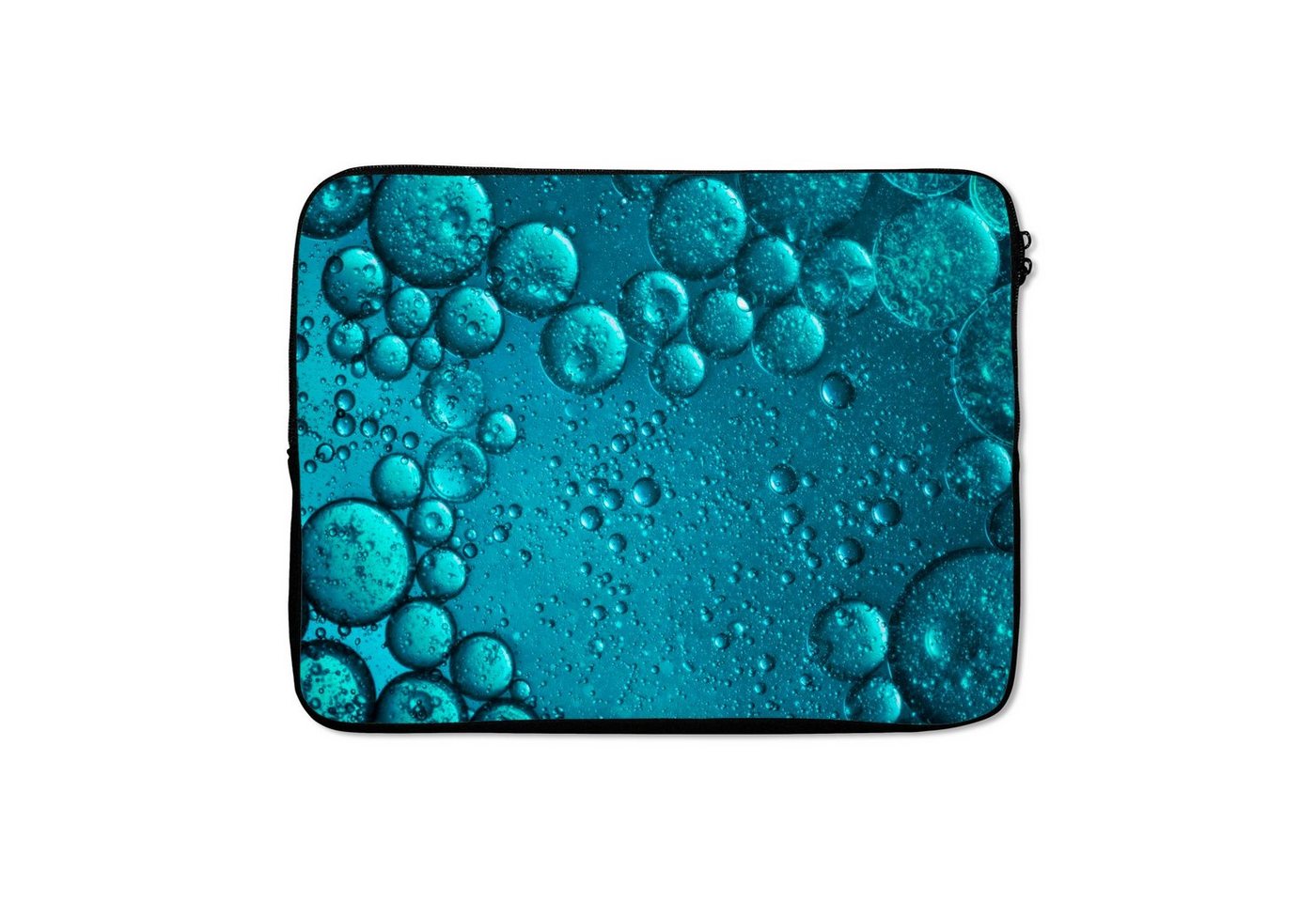 MuchoWow Laptop-Hülle Luftblase auf blauem Hintergrund 17 Zoll, Laptopsleeve, weiches Innenfutter zum Schutz Kratzern, Laptoptasche von MuchoWow