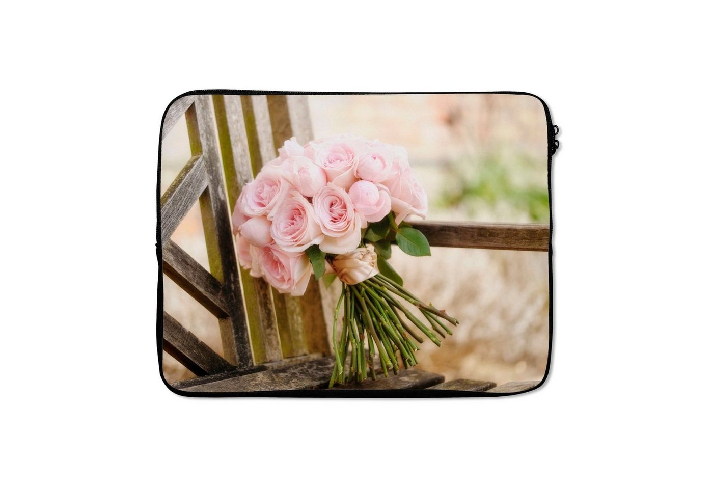 MuchoWow Laptop-Hülle Strauß mit rosa Pfingstrosenblüten 17 Zoll, Laptopsleeve, weiches Innenfutter zum Schutz Kratzern, Laptoptasche von MuchoWow