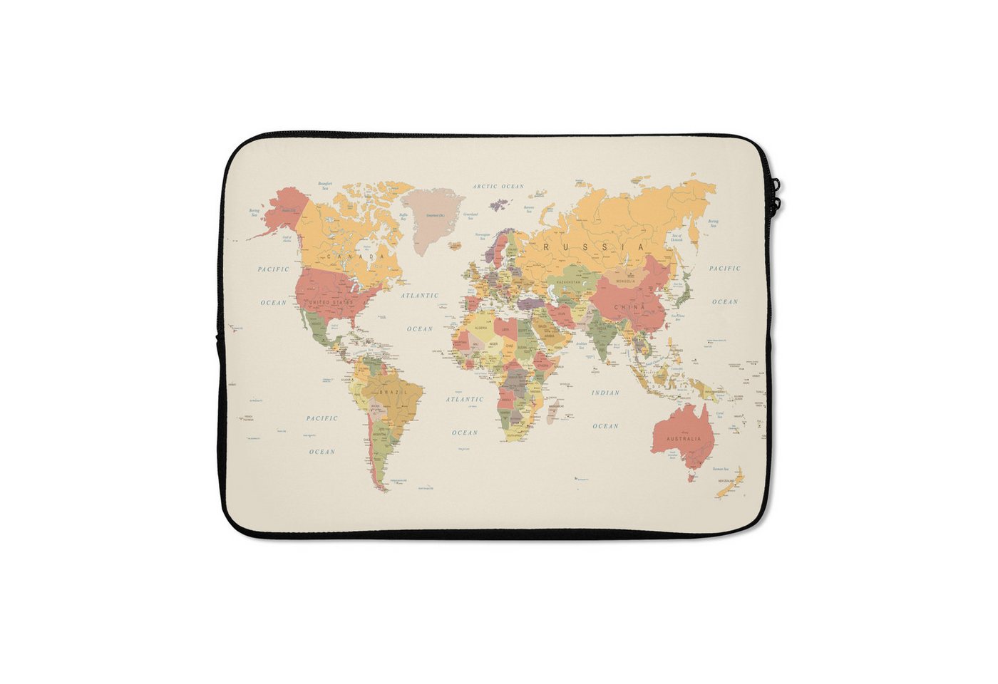 MuchoWow Laptop-Hülle Weltkarte - Realistisch - Beige 13.3 Zoll, Laptopsleeve, weiches Innenfutter zum Schutz Kratzern, Laptoptasche MuchoWow Laptop-Hülle Weltkarte - Realistisch - Beige 13.3 Zoll, Laptopsleeve, weiches Innenfutter zum Schutz Kratzern, Laptoptasche von MuchoWow