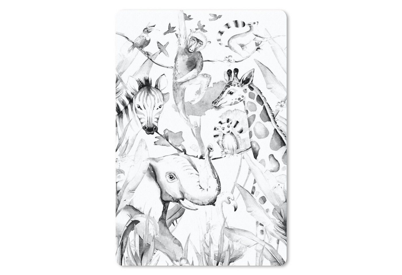 MuchoWow Mauspad Aquarellieren - Tiere - Elefant - Jungen - Mädchen - Kinder - Kinder von MuchoWow