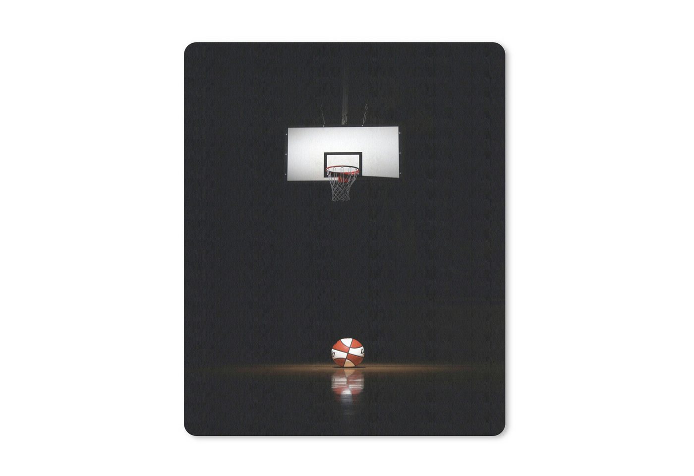MuchoWow Mauspad Basketball und der Korb im Rampenlicht (1-St), Gaming, Mousepad Klein, Büro Zubehör, Mausunterlage, 19x23 cm von MuchoWow