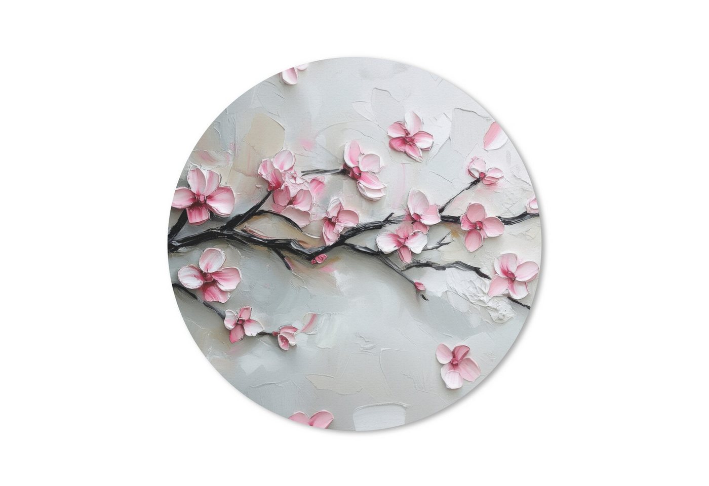 MuchoWow Mauspad Blüte - Künstlerisch - Rosa - Sakura (1-St), Büro für Tastatur und Maus, Mousepad Gaming, Rund 20x20 cm von MuchoWow