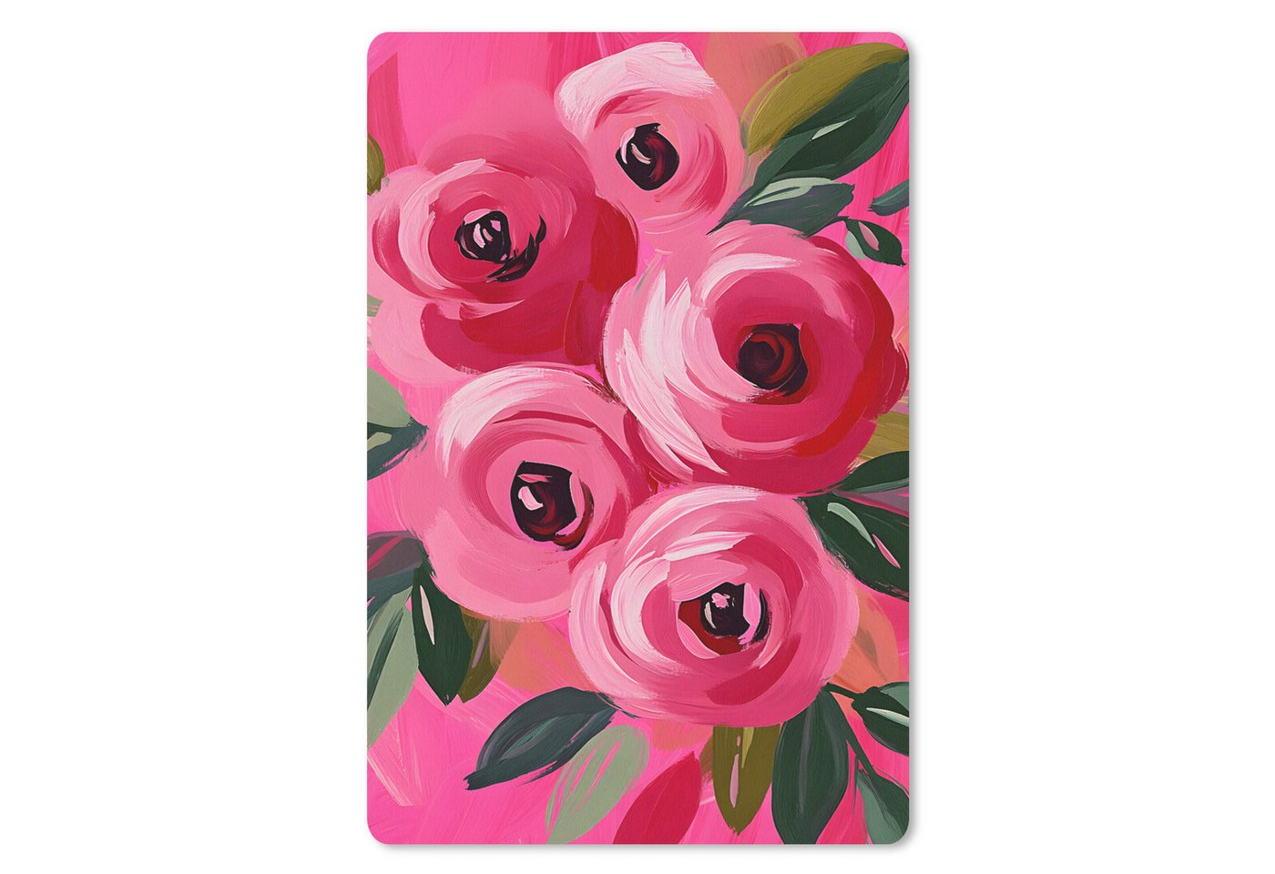 MuchoWow Mauspad Blumen - Farbe - Rosa (1-St), Maus Pad Klein, Gaming Zubehör, Büro Deko, 18x27 cm von MuchoWow