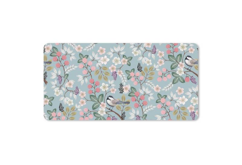 MuchoWow Mauspad Blumen - Illustration - Muster (1-St), Mousepad mit Rutschfester Unterseite, Mausunterlage, Gaming, 60x30 cm von MuchoWow