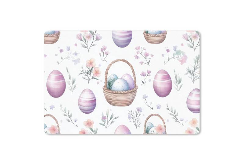 MuchoWow Mauspad Blumen - Ostereier - Muster (1-St), Mouse pad Klein, Gaming Deko, PC Zubehör, 27x18 cm von MuchoWow