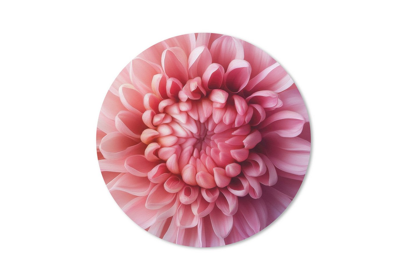MuchoWow Mauspad Dahlie - Blume - Nahaufnahme - Rosa (1-St), Büro für Tastatur und Maus, Mousepad Gaming, Rund 20x20 cm von MuchoWow