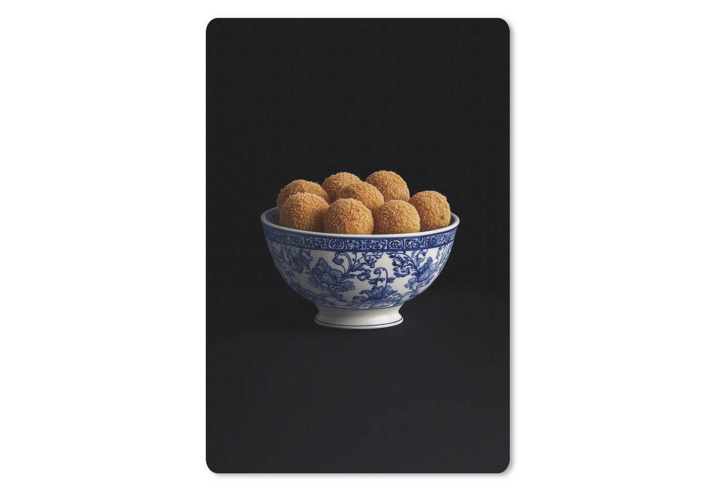 MuchoWow Mauspad Delfter Blau - Bitterballen - Holland - Schale (1-St), Maus Pad Klein, Gaming Zubehör, Büro Deko, 18x27 cm von MuchoWow
