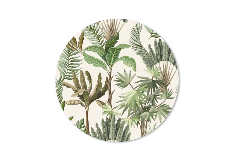 MuchoWow Mauspad Dschungel - Palme - Bananenstaude - Kinder - Natur - Pflanzen (1-St), Büro für Tastatur und Maus, Mousepad Gaming, Rund 20x20 cm von MuchoWow