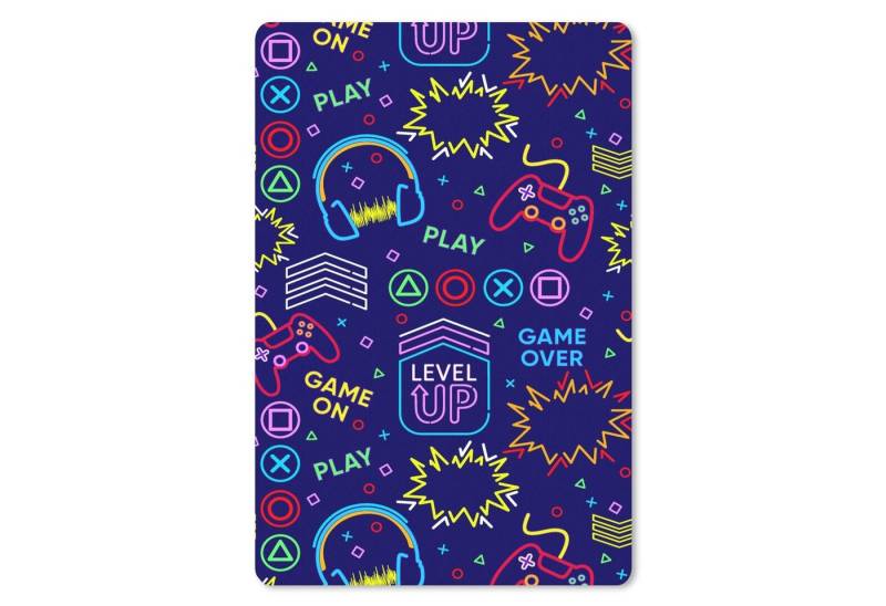 MuchoWow Mauspad Gaming - Neon - Kopfhörer - Design (1-St), Maus Pad Klein, Gaming Zubehör, Büro Deko, 18x27 cm von MuchoWow