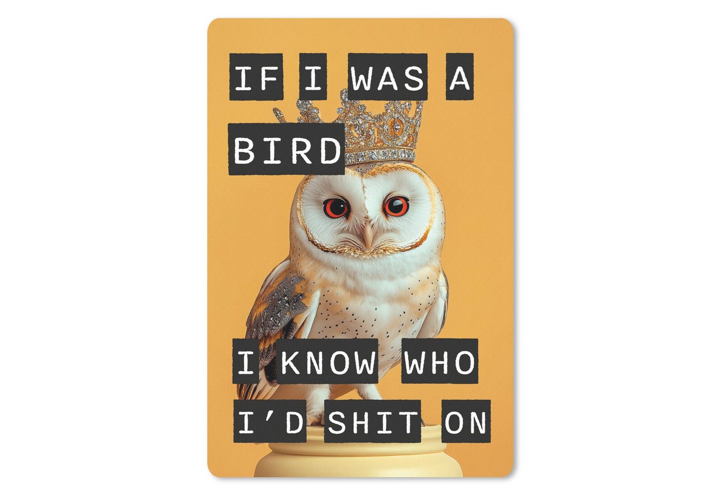 MuchoWow Mauspad Gelb - Eule - Vogel - Dekoration (1-St), Maus Pad Klein, Gaming Zubehör, Büro Deko, 18x27 cm von MuchoWow
