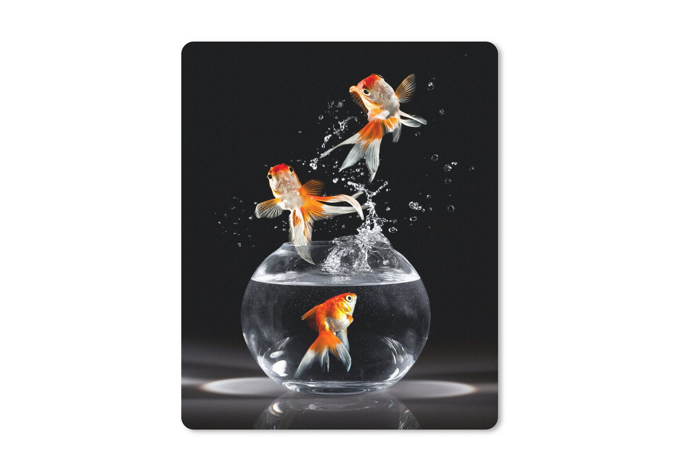MuchoWow Mauspad Goldfische springen aus dem Wasser (1-St), Gaming, Mousepad Klein, Büro Zubehör, Mausunterlage, 19x23 cm von MuchoWow