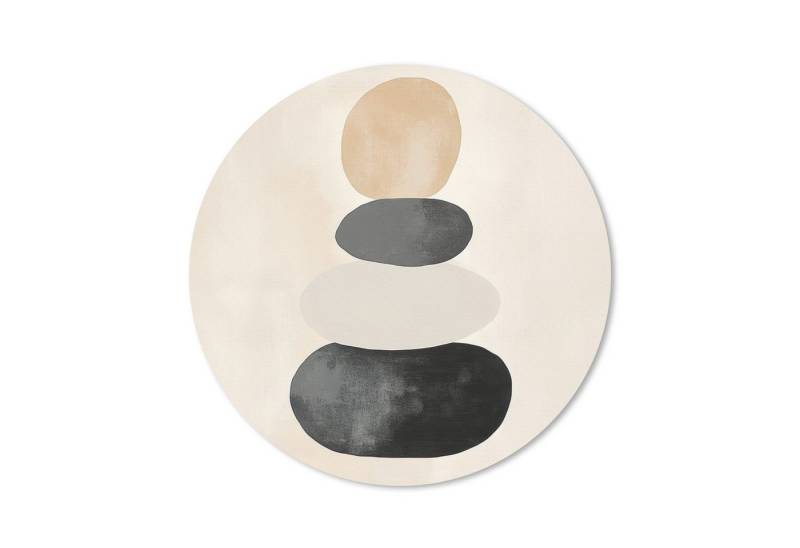 MuchoWow Mauspad Japandi - Wabi sabi - Beige (1-St), Büro für Tastatur und Maus, Mousepad Gaming, Rund 20x20 cm von MuchoWow