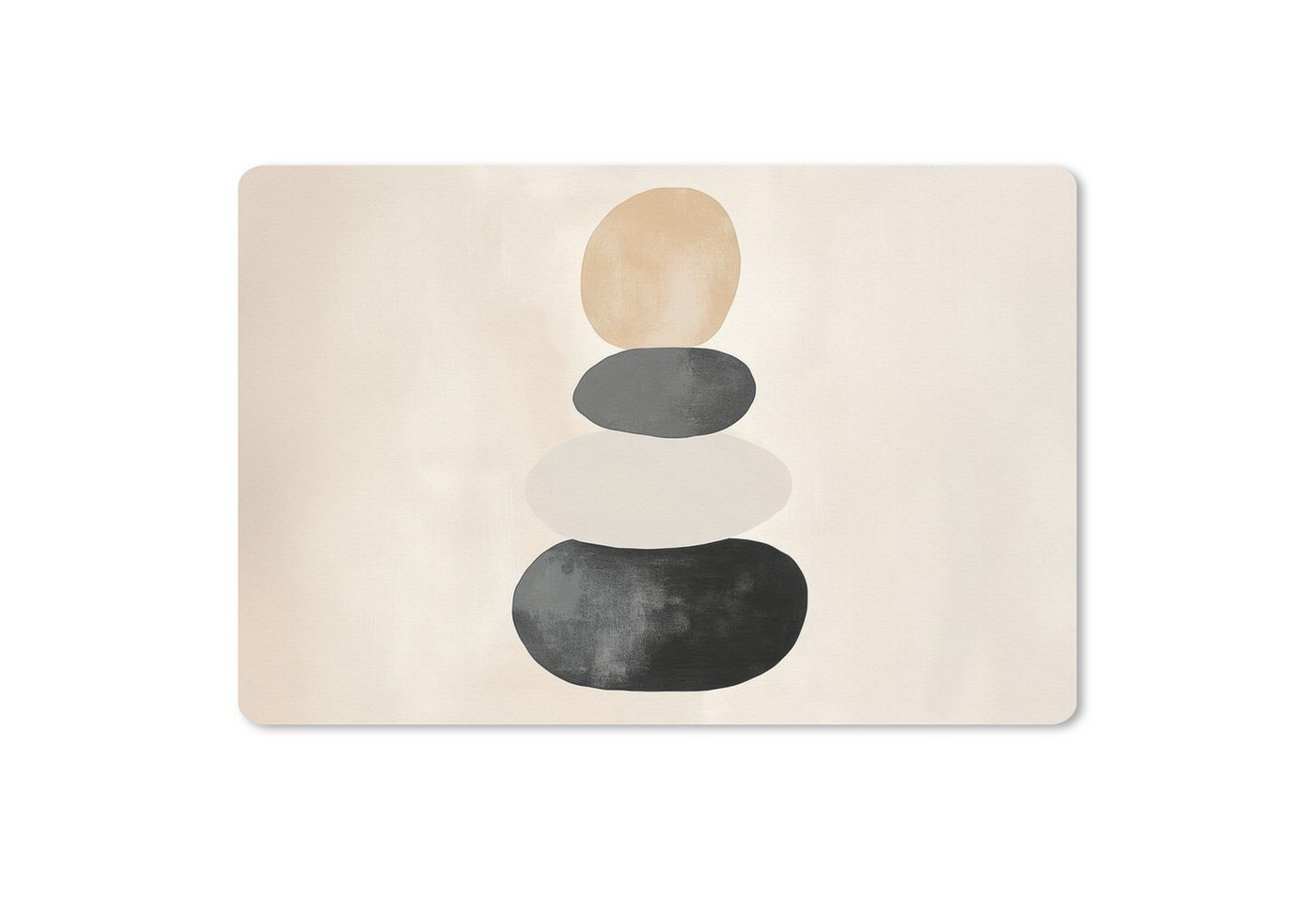 MuchoWow Mauspad Japandi - Wabi sabi - Beige (1-St), Mouse pad Klein, Gaming Deko, PC Zubehör, 27x18 cm von MuchoWow