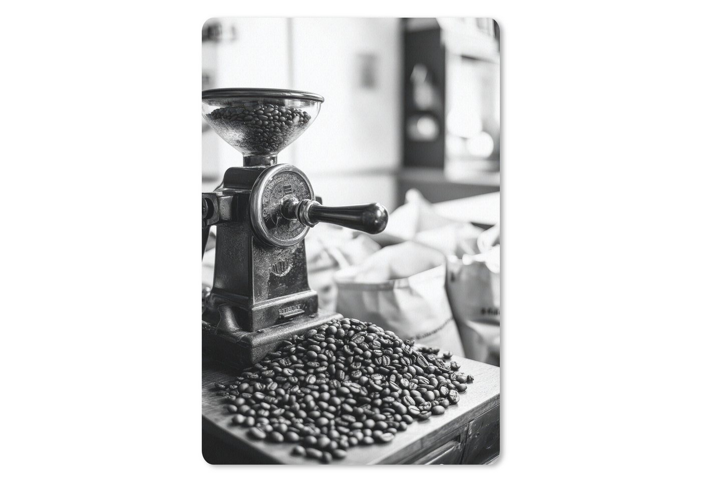 MuchoWow Mauspad Kaffeemühle - Gemahlen - Vintage (1-St), Maus Pad Klein, Gaming Zubehör, Büro Deko, 18x27 cm von MuchoWow