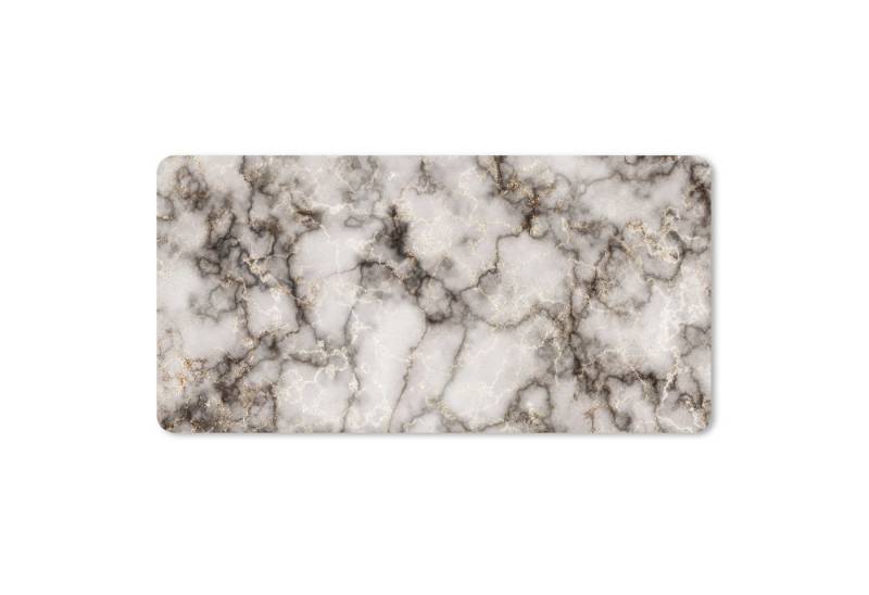 MuchoWow Mauspad Marmor - Weiß - Gold (1-St), Mousepad mit Rutschfester Unterseite, Mausunterlage, Gaming, 60x30 cm von MuchoWow