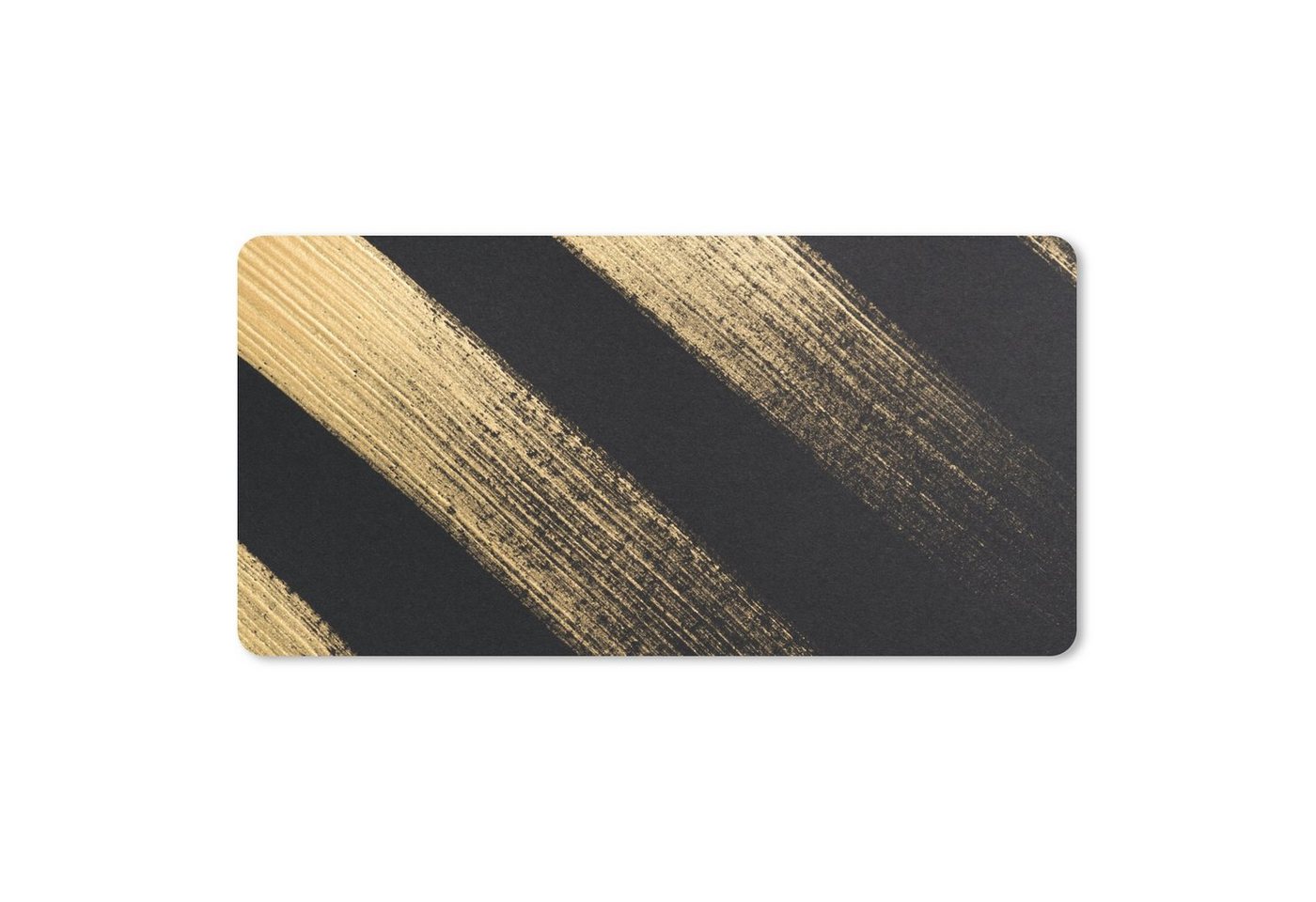 MuchoWow Mauspad Mauspad Mousepad Gaming Gamer Goldene Farbstreifen auf schwarzem (1-St), Mousepad Computer Mousepads - Maus Mat - Pad - Mausunterlage von MuchoWow