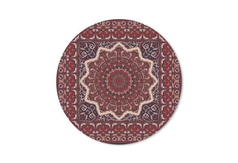 MuchoWow Mauspad Persischer Teppich - Mandala - Rot (1-St), Büro für Tastatur und Maus, Mousepad Gaming, Rund 20x20 cm von MuchoWow