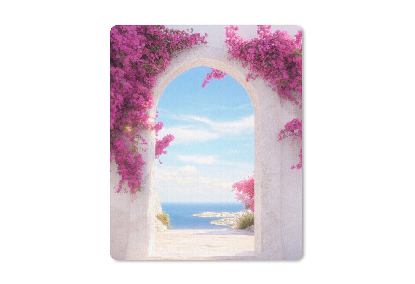 MuchoWow Mauspad Meer - Rosa - Blumen - Tor (1-St), Gaming, Mousepad Klein, Büro Zubehör, Mausunterlage, 19x23 cm von MuchoWow