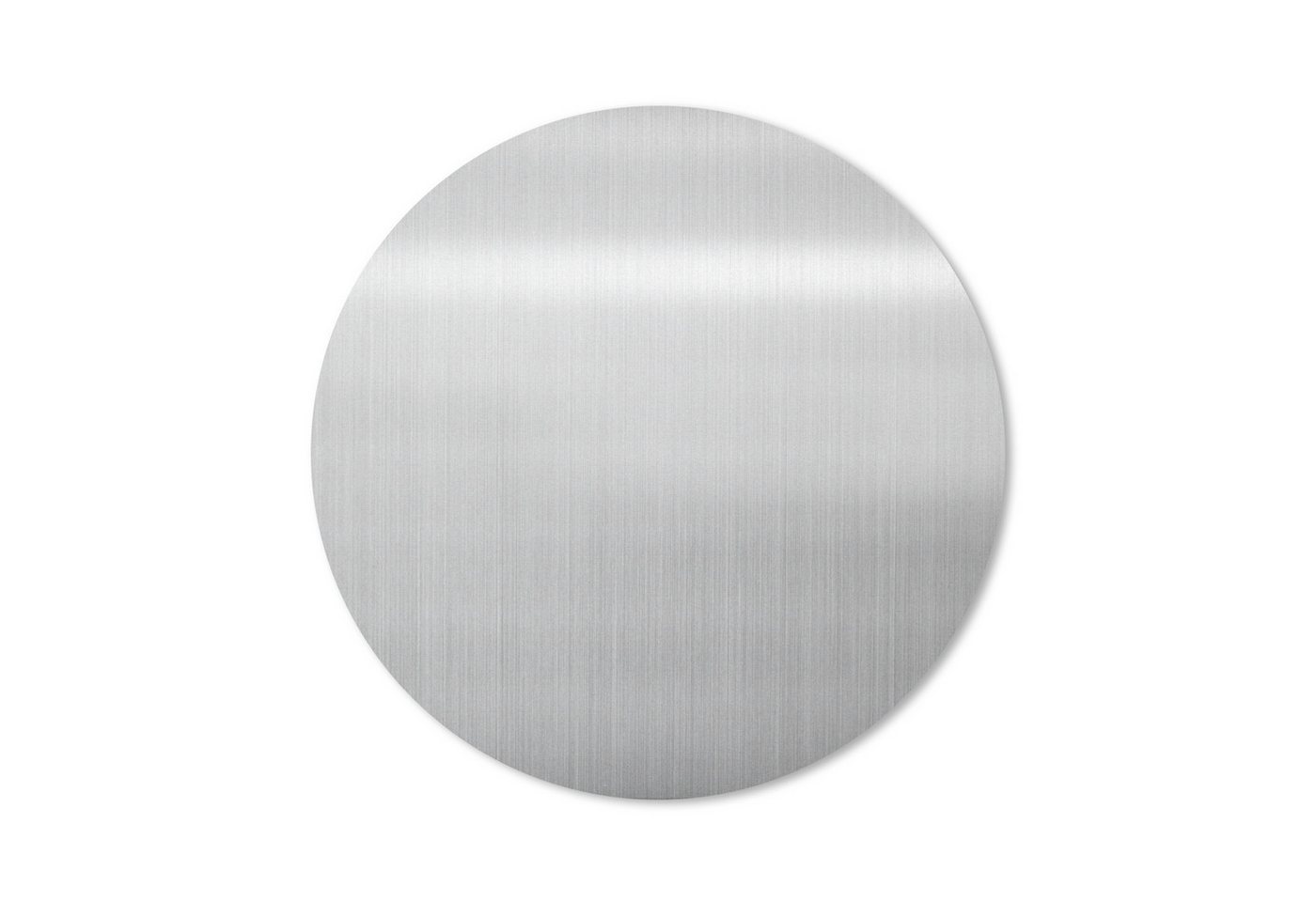 MuchoWow Mauspad Metalldruck - Silber - Grau (1-St), Büro für Tastatur und Maus, Mousepad Gaming, Rund 20x20 cm von MuchoWow