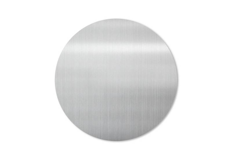 MuchoWow Mauspad Metalldruck - Silber - Grau (1-St), Büro für Tastatur und Maus, Mousepad Gaming, Rund 20x20 cm von MuchoWow